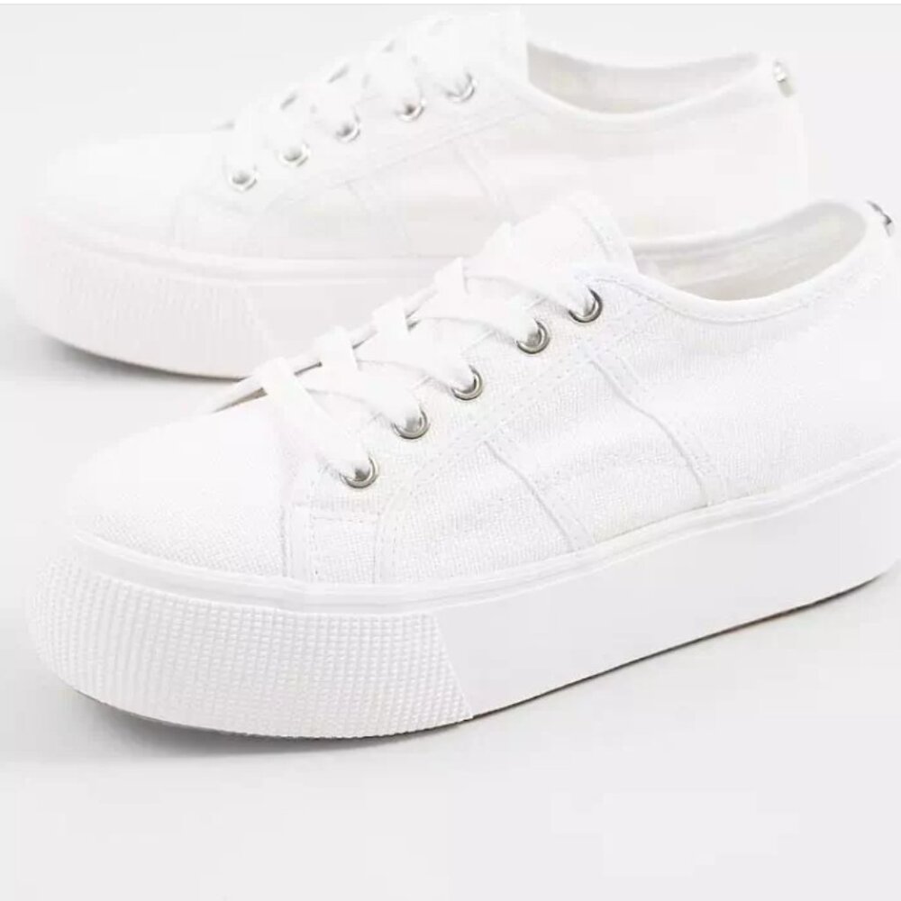 Steve Madden Emmi White Platform Sneakers 8.5